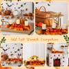 Mumufy Fall Centerpiece Thanksgiving Table Decorations Artificial Pumpkins Pine Cones