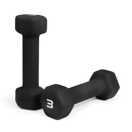 CAPHAUS Black Neoprene Coated Hex Dumbbells, Set of 2 for Home Gym Equipment, Hand Weights Set for Exercise, Workout, Body Building, Weight lost & Strength Training, Size Options Available