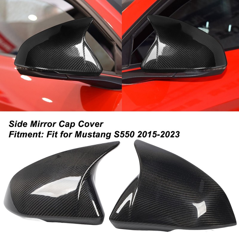1 Pair Side Mirror Cap Cover Standard Carbon Fiber Glossy