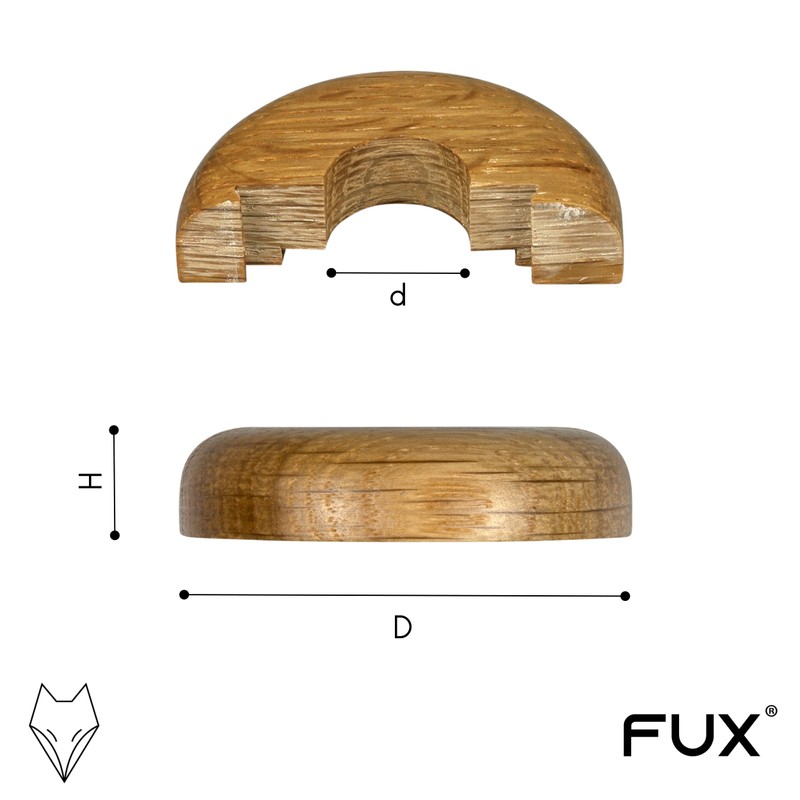 FUX 2 Pieces Wooden Radiator Pipe Cover for 15-22mm Pipes;