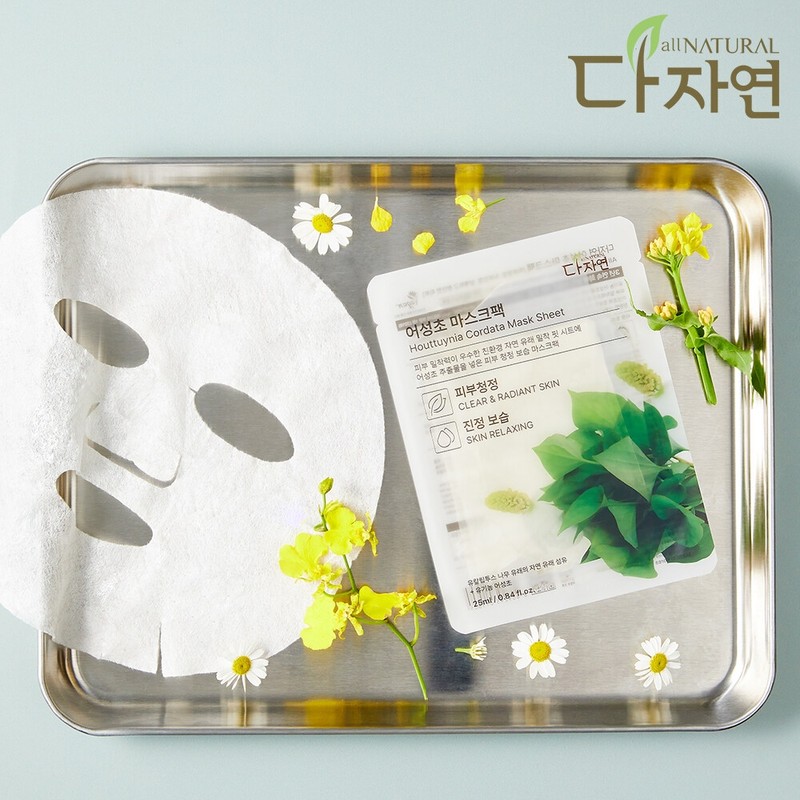 Dajayeon Houttuynia cordata mask pack 30 sheets / 다자연 어성초