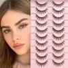 False Eyelashes 3D Lashes Natural Look Fake Eyelashes Clear Band