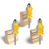 WSOOX 3PCS Architectural Molding Router Bit Set 3 Style Classical