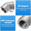 sourcing map 45 Degree Elbow Cast Pipe Fitting 1/2" NPT