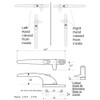Securistyle Virage CB21BSL Cockspur Window Handle (Brass) - Left, 21mm