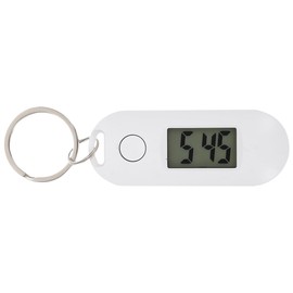 iplusmile Keychain Watch - Multifunctional Electronic Pocket Watch - Digital Clip Watch for Kids and Students, White