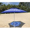 AMMSUN 8ft Fiberglass Ribs Commercial Grade Patio Beach Umbrella with