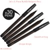 ZOFAX Classy 30 x 0.7mm Fine Biros BLACK Stick Ballpoint