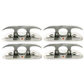 MarineNow 4-1/2" Folding Cleat Marine Grade 316 Stainless Steel (4.5") (04-Pack)