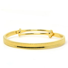 FUNWOOD Yellow Gold Plated bangles for women,adjustable bangle bracelets for women,Bracelet Jewelry with Brushed 18K Gold Plating,Gifts for Mom from Daughter, Mothers Day Gifts for Mom