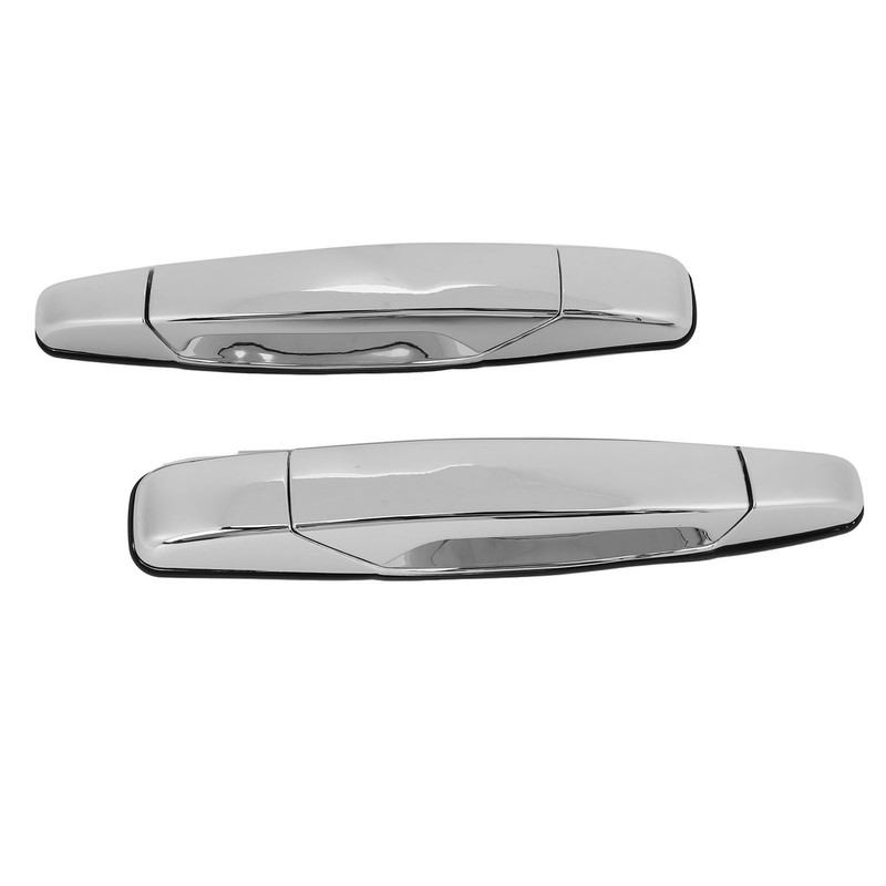 2pcs Exterior Chrome Door Handle ABS Plastic Automotive Outside Door