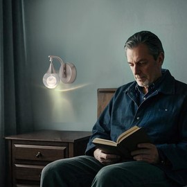 WillWant Modern Crystal Moon Wall Lamp, Globe Led Wall Light for Bedroom Living Room Hallway, 3300k Warm White | Dimmable | Chrome