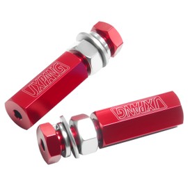 JXPANG 2Pcs 1/4 inch 6mm Quick Release Flag Pole Holder Aluminum Flag Poles for UTV ATV Motorcycle Dirt Bike Quick Release Flag Mount (Red)