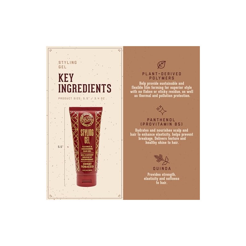 18.21 Man Made ® Gel para Cabello Sweet Tobbacco 100