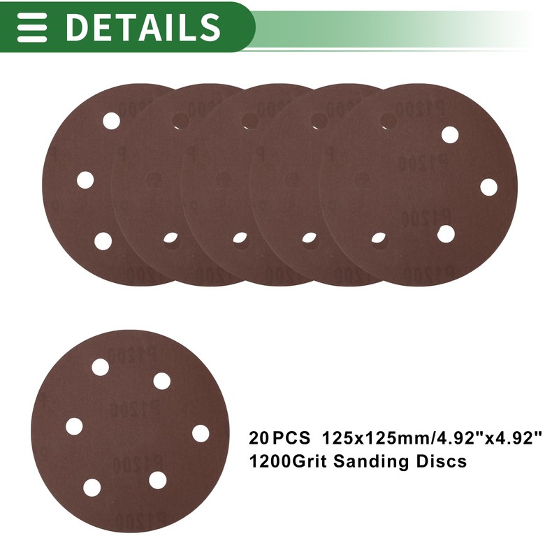X AUTOHAUX Sandpaper Hook & Loop Sanding Sheets 125x125mm Red