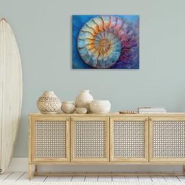 Stupell Industries Maritime Nautilus Spiral Canvas Wall Art Design by Lena Owens, 40 x 30
