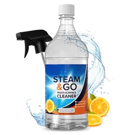 Steam and Go Multi-Purpose Cleaner - Intense Degreaser, Deep Stain Remover, Odor Eliminator with Oxy Power Ideal for Home or Office - Household Multi Surface Cleaner Spray - Orange Scent 32 ounces