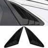 2PCS Rear Side Window Louver Gloss Black Sporty Look Scratch