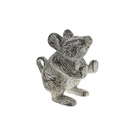 Cast Iron Mouse Decorative Door Stop - Heavy Door Wedge - Unique, Antique Design - Lovely Decorative Finish, Padded Anti-Scratch Felt Bottom - Book Stopper (Antique White)