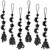 KYEYGWO Obsidian Reiki Healing Crystal Moon Hanging Decoration with Tumbled
