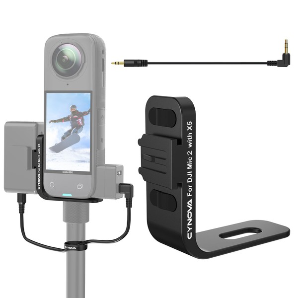 CYNOVA Insta 360 X5 Cold Shoe Mount, Invisible Mic Bracket