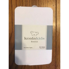KoalaKids Girls Basic Microfiber Tights 6-12m White Ships N 24h
