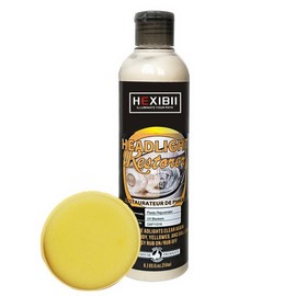 HEXIBII-Headlight Repair Tool,Headlight Cleaner Restores Clear Car Plastic and Protects from Re-Oxidation,Car Light Repair Liquid Automotive - type: 8.50z/250ML