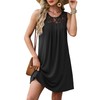 Dresses for Women Sleeveless Sundress Lace Scoop Neck Beach Vacation