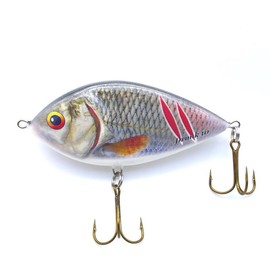 EVERBAY DORADO Wobbler Fishing Lure - Artificial Hard Crankbait - Fishing Tackle, Topwater Life-Like Swimbait for Perch Pike Zander Catfish Chub Barbel Trolling in Freshwater, Sinking - DRUNK 10cm S
