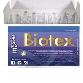 Mystic Biotex Ampoule Anti-Frizz, Restores and Repairs Damaged Hair - Provides Essential Nutrients and Vitamins - Hair Treatment Ampoules With Hyaluronic & Amino Acid (Pack 24)