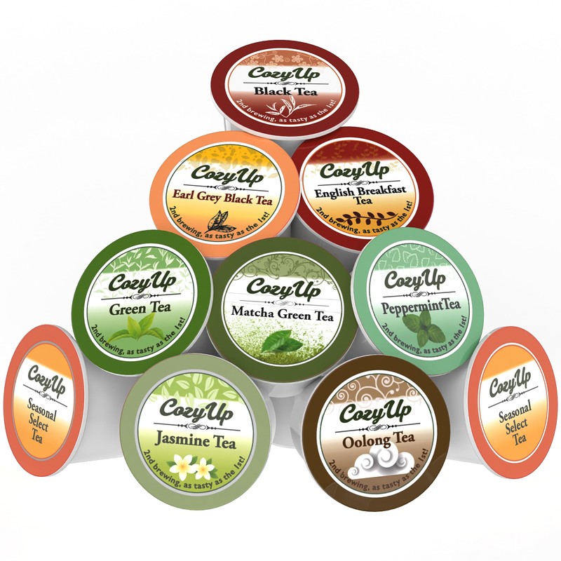 Cozy Up 100-Count Variety Pack Tea, Compatible with Keurig Brewers,
