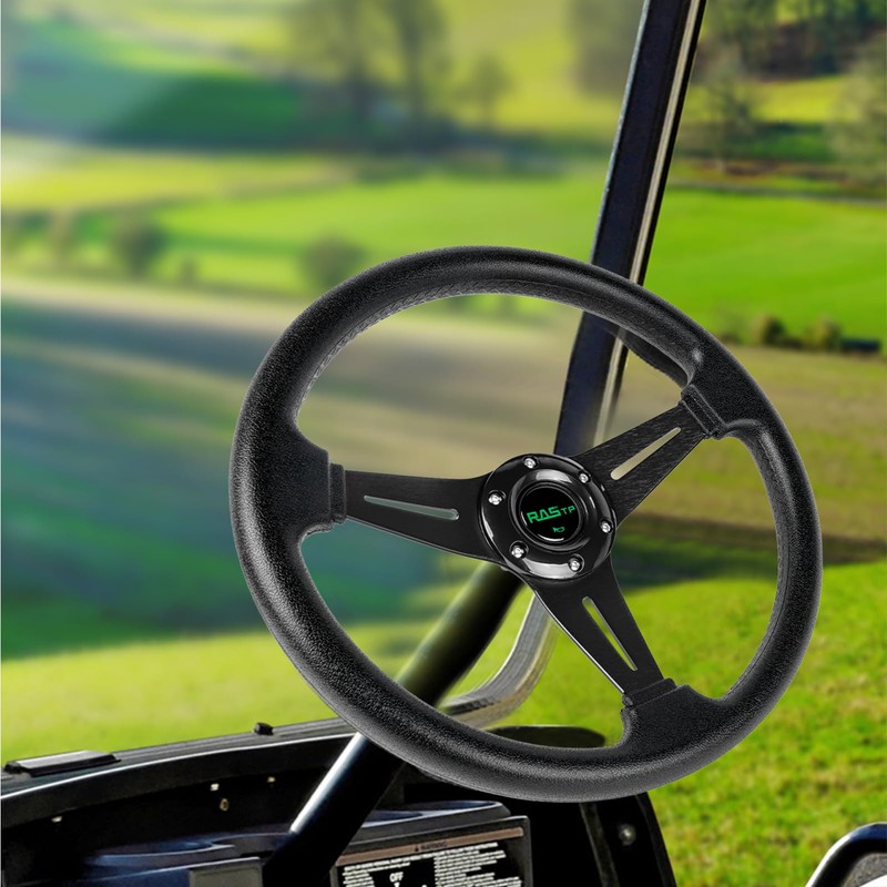 RASTP 13.8'' Golf Cart Steering Wheel for Club Car DS