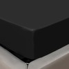 Fitted Sheet 40cm Deep Bed Sheet Single Size 90X190CM Black