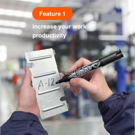 Artline 177 ECO-GREEN Permanent Kawakima Pens | Made with Recycled Material | Dry-Safe Technology Keep Ink From Drying Out | Pack of 10 | 1.5mm Bullet Tip | Blue