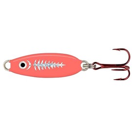 Northland Fishing Tackle Forage Minnow Ice Fishing Jigging Spoon Lure, for Walleye, Crappie, Bluegill, Trout, & More, Super-Glo Exo Red, 1/8 Oz, 1 Pack