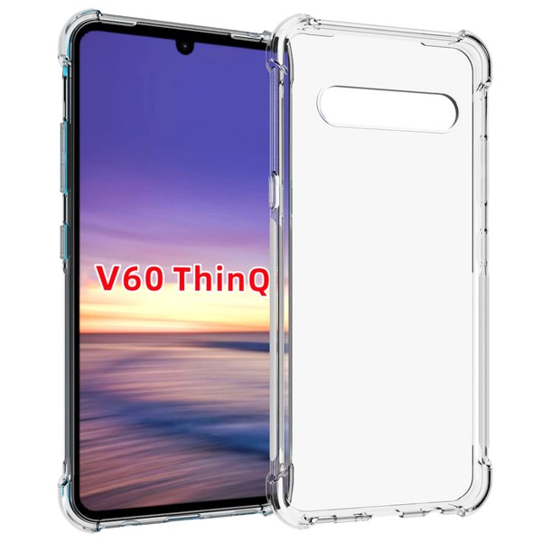 USTIYA Case for LG V60 ThinQ Clear TPU Four Corners