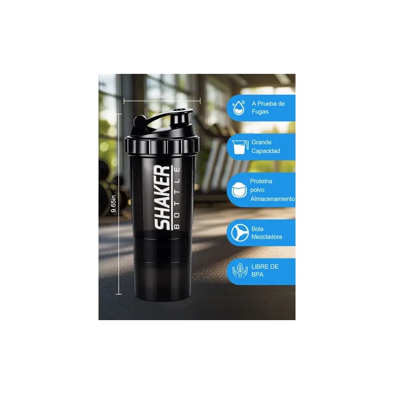 Vaso Mezclador Shaker Proteina Gym Multifuncional Y Portátil