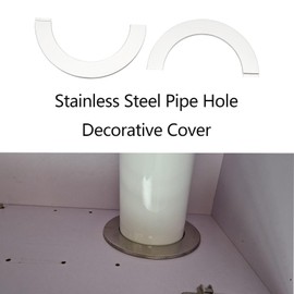 The Lord of the Tools 2 Sets Pipe Hole Decorative Cover 125mm Stainless Steel Pipe Collar Rosette for Exhaust Pipe Heater Pipe Water Stove Pipe