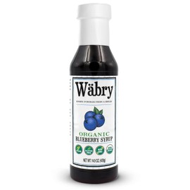Wäbry Blueberry Syrup – 14.9oz (420g), Natural Fruit Flavor Organic Snow Cone Syrup for Drizzling on Shaved Ice, Waffles, Ice Cream & Lattes, Non-GMO, Dye-Free Vegan Syrups, 12 Servings Per Bottle