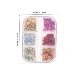 TOVINANNA 2 Boxes Holographic Nail Art Glitter Flakes Iridescent Metallic Nail Sequins for DIY Crafts Durable and Easy Application