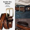 BAKANO Handmade Leather Braided Belt 1 1/2" for Jeans, Golf