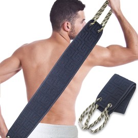 dodiff Exfoliating Back Scrubber for Shower, 38 Inches Long Back Exfoliator with Two Handles for Men and Women Acne, Double-Sided Bath Back Washer Body Cleaner to Scrub Your Skin