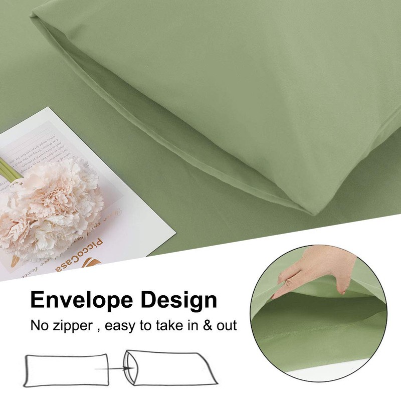 PiccoCasa Body Pillow Cover with Envelope Closure, Pillow Case for