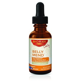 BIORAY Daily Belly Mend - 2 fl oz - 11-Strain Probiotic Blend with Medicinal Mushrooms - Supports Healthy Gut & Bowel Functions - Non-GMO, Vegetarian, Gluten Free