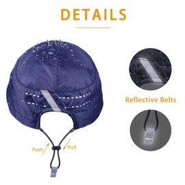 NP - Gorra de correr para hombre, resistente al agua, transpirable, ultraligera, reflectante, de secado rápido (azul marino), Azul Marino, One Size-Medium