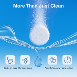 Automatic Toilet Bowl Cleaner Tablets, Powerful Cleaning & Descale with Bleach and Oxidation, Long-Lasting Slow-Releasing Toilet Tank Cleaners for Deodorizing & Descaling, Bathroom Cleaner