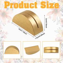 20PCS Gold Table Number Holders Wedding Wooden Place Card Holders Thank You Table Place Cards Half-Round Tables Numbers Stands for Wedding Party Thanksgiving Birthday Office Tag Restaurant(Gold)