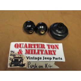 QTM Shift Knob Kit Push on Style Fits Willys CJ2A CJ3A M38 M38A1 jeep