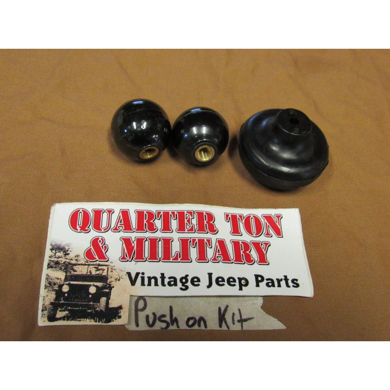 QTM Shift Knob Kit Push on Style Fits Willys CJ2A