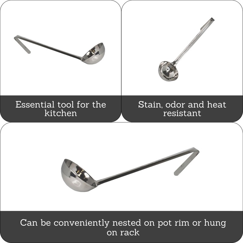 IMUSA USA Ladle, 8 oz, Silver